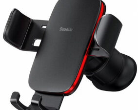 SUPORT AUTO Baseus Metal Age II pt. SmartPhone,fixare grila ventilatie,ofera posibilitatea reglarii unghiului de vizionare pe verticala si orizontala (360 de grade),negru "SUJS000001" - 6932172605216