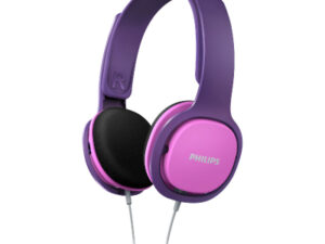 PHILIPS Kids headphones sized for kids maximum volume limited pink/purple