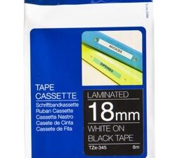 Brother TZE345 Tejp VitText,Svart botten,18mm
