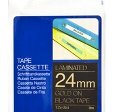 BROTHER TZE354 24 GOLD ON BLACK