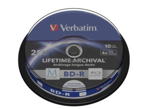 BD-R VERBATIM  25GB, viteza 4x, 10 buc, spindle, printabil, "MDISC Lifetime Archival" "43825"