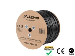 Lanberg LCF5-30CU-0305-BK networking cable Black 305 m Cat.5e F/UTP (FTP) outdoor