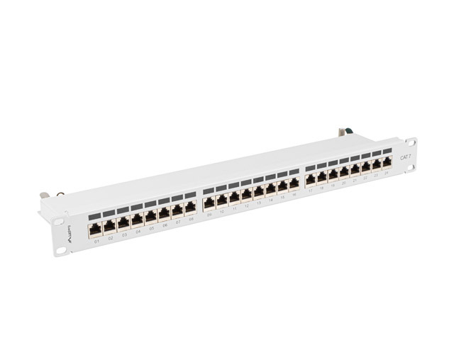 Lanberg Patch Panel 24 port 1U 19" kat.7 FTP ekranowany szary - Image 3