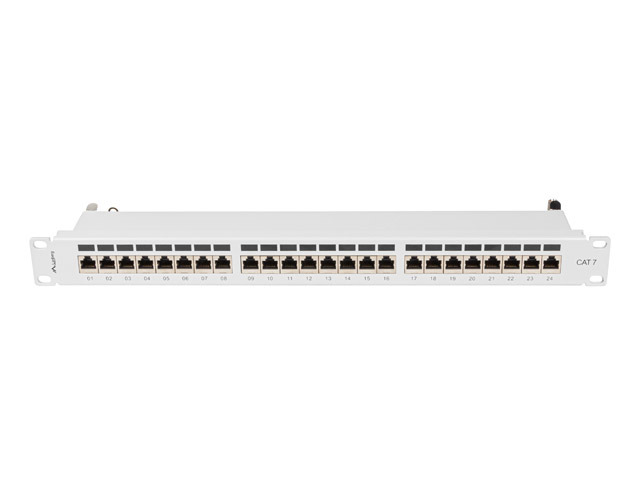 Lanberg Patch Panel 24 port 1U 19" kat.7 FTP ekranowany szary