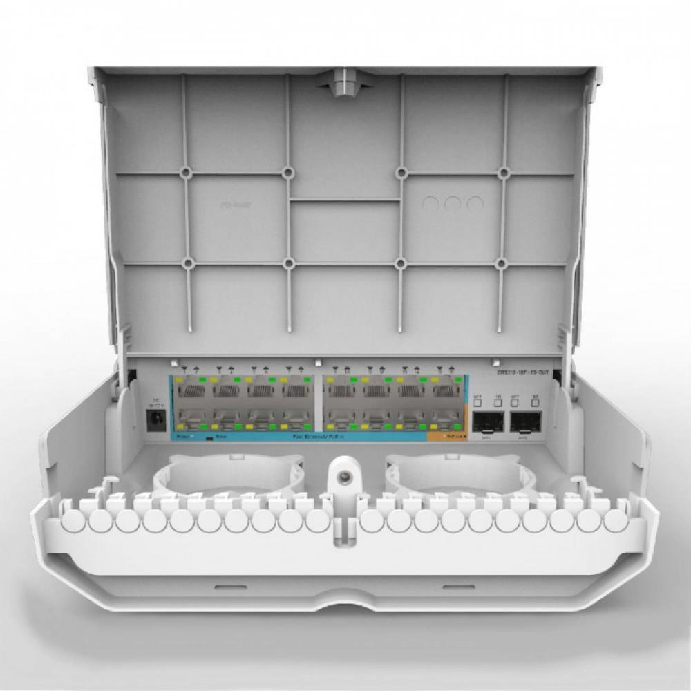 NET ROUTER/SWITCH 18PORT/CRS318-16P-2S+OUT MIKROTIK "CRS318-16P-2S+OUT" (timbru verde 2 lei)