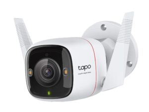 CAMERA IP Exterior TP-LINK , 2K QHD  2688×1520, IP66, dist. IR 30 m, tip lentila fixa 4 mm, 4 Mpx, RJ-45 + wireless, microfon, carcasa plastic, slot SD card da, "Tapo C325WB" (timbru verde 0.8 lei)