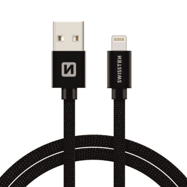 Swissten Datový Kabel Textile Usb / Lightning 3,0 M Černý - Image 3