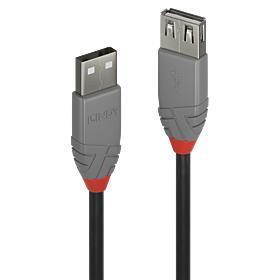 Cablu Lindy 1m USB 2.0 Type A Ext, Anthr