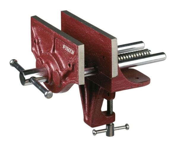 Carpenter´s bench vice with 15x5,5cm jaws, max 12cm
