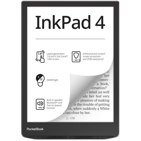 PocketBook 743 InkPad 4 srebrny