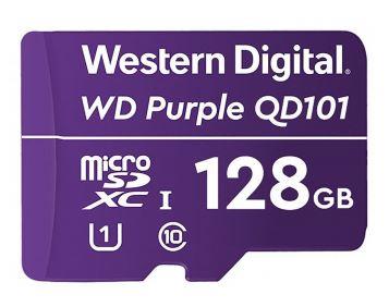 WD Purple WDD128G1P0C-85AEL0 - Pam�ov� karta flash - 128 GB - UHS-I U1 / Class10 - microSDXC - purpurov�