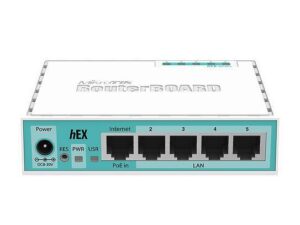 Ethernet router MiKrotik RB750GR3 HEX, 5 x 10/100/1000 Mbps, PoE, White