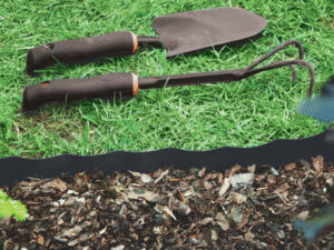 Lawn wavy board 9m x 25cm, light gray
