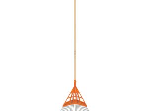 Leaf rake with 22 straight steel tines and wooden hanle Truper®