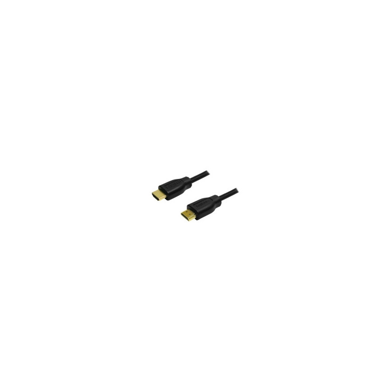 CABLU video LOGILINK, HDMI (T) la HDMI (T), 0.5m, conectori auriti, rezolutie maxima 4K UHD (3840 x 2160) la 30 Hz, negru, "CH0005" (timbru verde 0.08 lei)