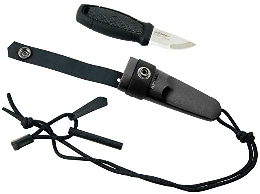 Morakniv® Eldris Neck Knife Black, Fire Starter Kit"