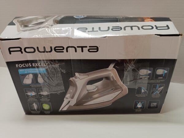 Ecost Customer Return, Rowenta Focus Excel Dry  Steam iron Microsteam 400 soleplate 2700 W Tan, Whi - Image 3