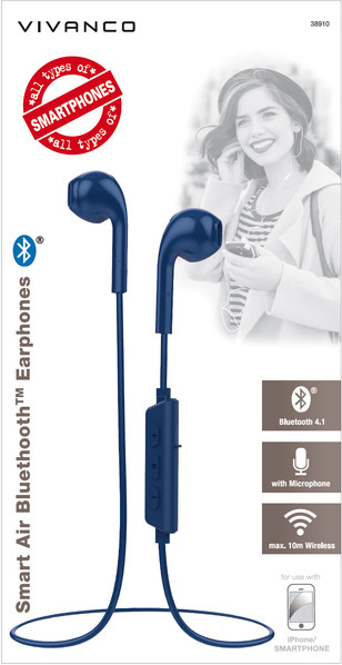 Vivanco wireless headset Smart Air 3, sinine (38910) - Image 2