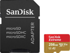SanDisk Extreme - Pam�ov� karta flash (adapt�r microSDXC na SD zahrnuto) - 256 GB - A2 / Video Class V30 / UHS-I U3 / Class10 - microSDXC UHS-I