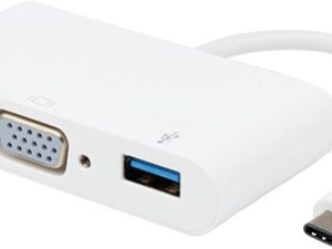 Vivanco adapter USB-C - VGA 3in1, white (34294)