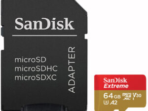 Sandisk memory card microSDXC 64GB Extreme Action + adapter