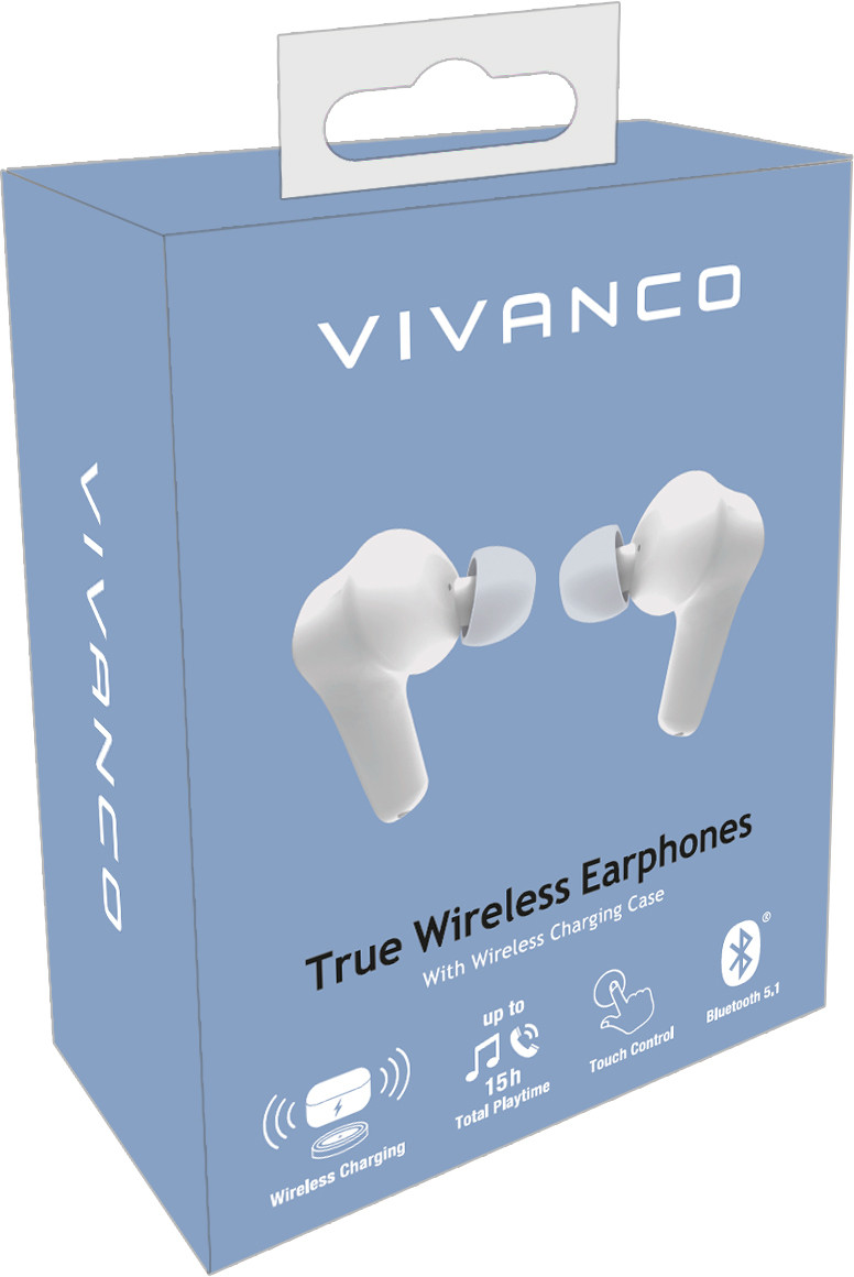 Vivanco wireless earbuds Comfort Pair TWS, white (62599) - Image 5
