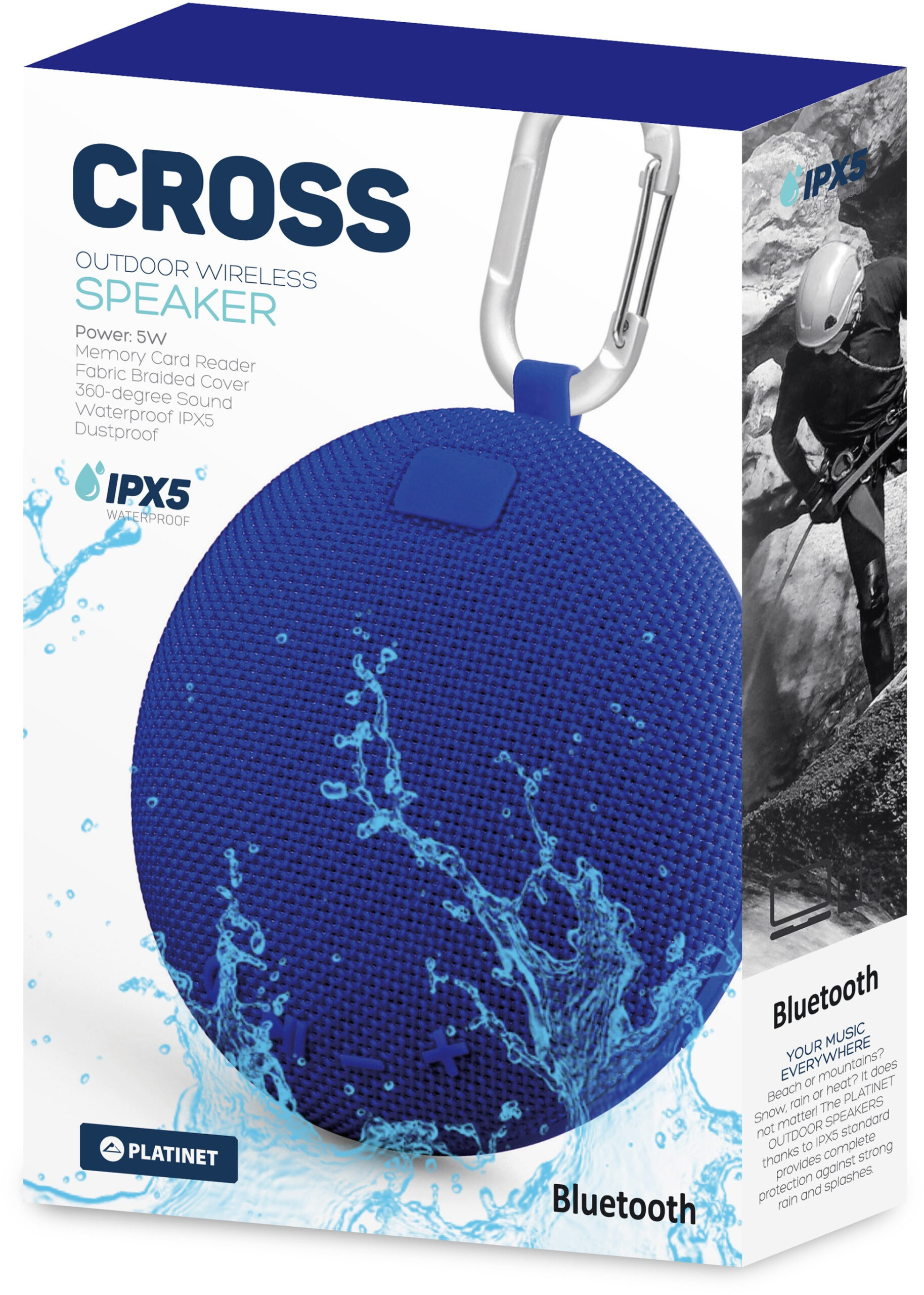 Platinet wireless speaker Cross PMG14 BT, blue (44491) - Image 6