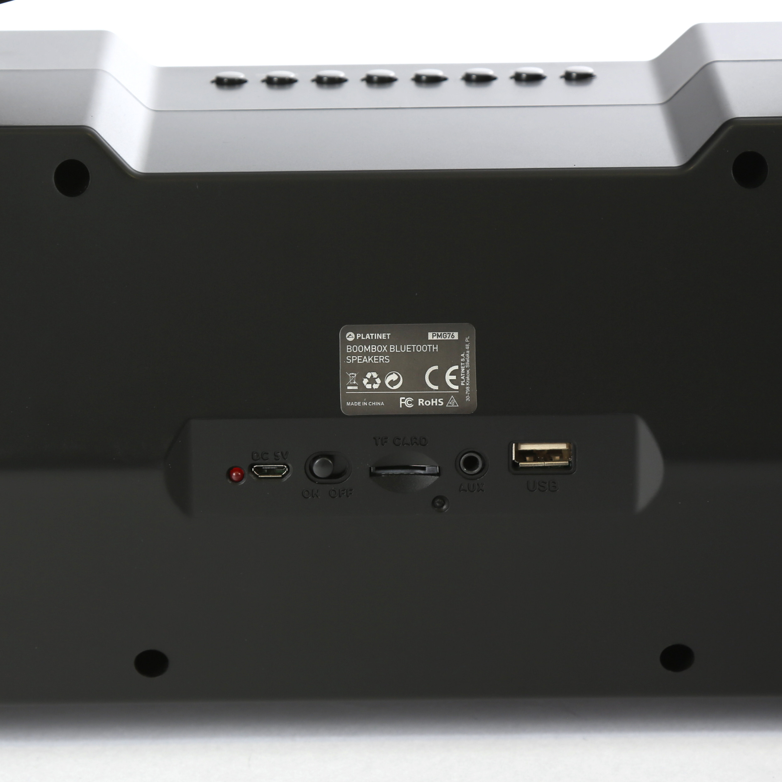 Platinet wireless speaker OG76 Boombox BT, black (44416) - Image 7