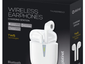 Platinet wireless earbuds Thunderbold, white (PM1010W)