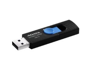 MEMORIE USB 3.2 ADATA 64 GB, retractabila, carcasa plastic, negru / albastru, "AUV320-64G-RBKBL" (timbru verde 0.03 lei)