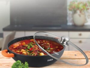 CRATITA ALUM+CAP 32X8.5CM,5.5L,DARK LINE