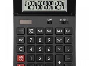 Calculator de birou CANON, AS-2400, ecran 14 digiti, alimentare solara si baterie, negru, "BE4585B001AA" (timbru verde 0.18 lei)