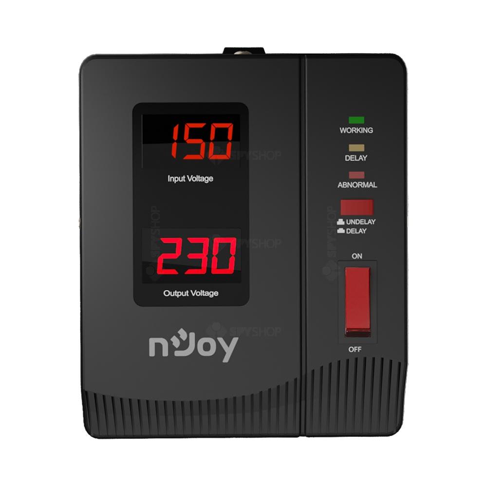 nJoy | AVRL-10001AL-CS01B | Alvis 1000 | Stabilizator de tensiune | 1000 VA | 600W | Tower | Nr iesiri 1 Schuko | Intrare Schuko | Display digital, "AVRL-10001AL-CS01B" (timbru verde 11 lei)