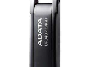 MEMORIE USB 3.2 ADATA UR340 64GB BLACK METALIC "AROY-UR340-64GBK" (timbru verde 0.03 lei)