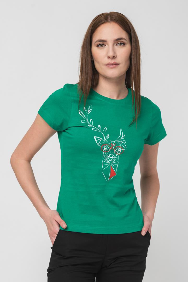 TRICOU CERB FAMILIE FEMEI K GREEN-M - Image 3