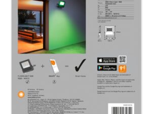 Prožektors LEDVANCE RGBW SMART+, 30W, pelēks