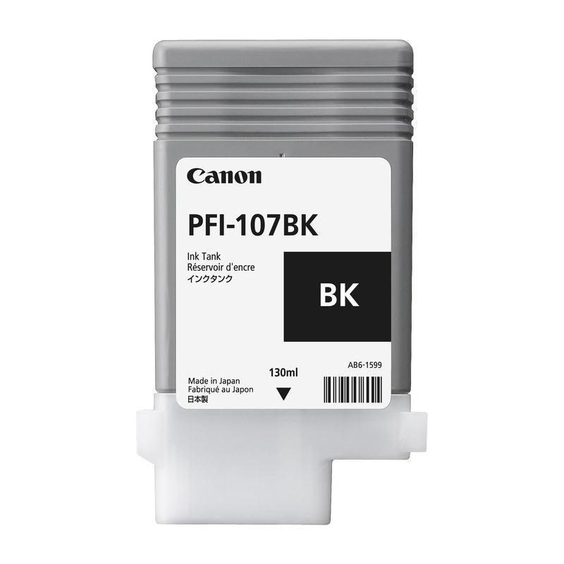 Canon inkoustová náplň PFI-107bk/ černá/ 130ml