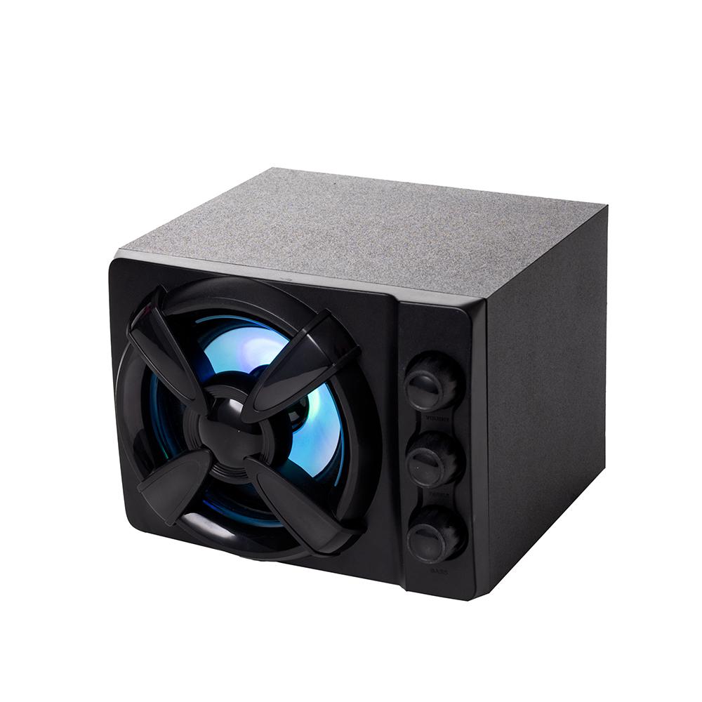 BOXE SPACER Gaming 2.1, RMS: 11W (2 x 3W + 5W), control volum, bass si inalte, subwoofer lemn MDF, 3 x LED, USB power, black, "SPB-THUNDER" (timbru verde 2.00 lei) 43501938 - Image 2