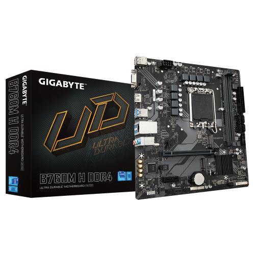 GIGABYTE Mainboard Desktop B760M H DDR4,LGA1700, 2xDDR4, 1xDSub, 1xHDMI, GLAN, 1x PCI Express x16 PCIe 4.0, 1x PCI Express x1 PCIe 3.0, 2xM.2, 4xSATAIII, 6xUSB3.2, 6x USB2.0, mATX "B760M H DDR4" - Image 2