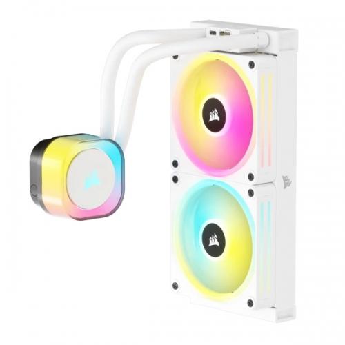 Cooler Corsair "iCUE LINK H100i RGB", skt universal, racire cu lichid, ventilator 120 mm x 2, 2400 rpm, iluminat RGB, "CW-9061005-WW" (timbru verde 2 lei)