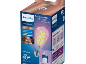 Philips Smart WiFi Filament Clear ST64 RGB | E27 | 6.3 W | Full colour