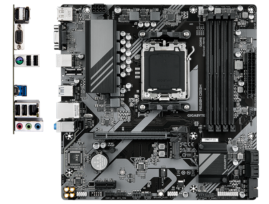 GIGABYTE A620M DS3H AM5 MB - Image 2