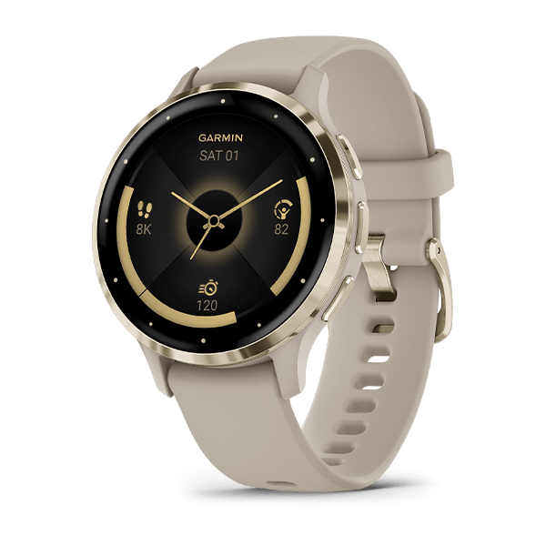 SMARTWATCH Garmin Venu 3S Soft Gold/French Gra "010-02785-02" (timbru verde 0.18 lei) - Image 2
