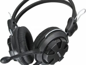 CASTI A4tech, "ComfortFIt", cu fir, standard, utilizare multimedia, microfon pe brat, conectare prin Jack 3.5 mm x 2, negru, "HS-28-1", (timbru verde 0.8 lei)