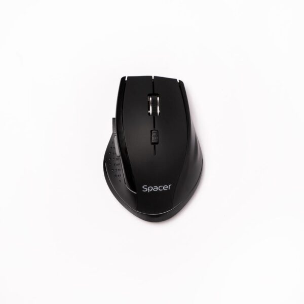 MOUSE  Spacer, PC sau NB, wireless, 2.4GHz, optic, 800/ 1200/1600 dpi, butoane/scroll 6/1, rezolutie selectabila, negru, "SPMO-291" 45503292 (timbru verde 0.18 lei) - Image 2