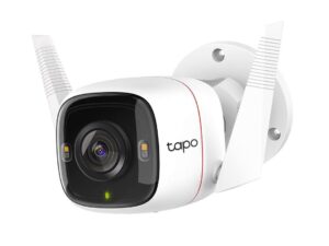 CAMERA IP Exterior TP-LINK , 2K QHD 2560x1440, IP66, dist. IR 30 m, tip lentila fixa 4 mm, 4 Mpx, RJ-45 + wireless, microfon, carcasa plastic, slot SD card da, "Tapo C320WS" (timbru verde 0.8 lei)