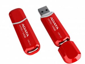 MEMORIE USB 3.2 ADATA 64 GB, cu capac, carcasa plastic, rosu, "AUV150-64G-RRD" (timbru verde 0.03 lei)