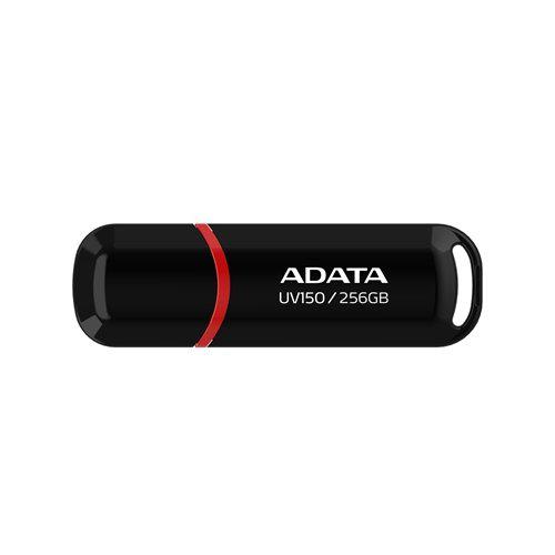 MEMORIE USB 3.2 ADATA 256 GB, cu capac, carcasa plastic, negru "AUV150-256G-RBK" (timbru verde 0.03 lei)