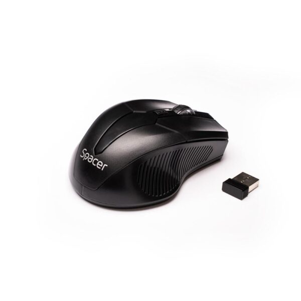 MOUSE  Spacer, PC sau NB, wireless, 2.4GHz, optic, 1600 dpi, butoane/scroll 4/1,buton ON/OFF, negru, "SPMO-W02" (timbru verde 0.18 lei) - Image 4