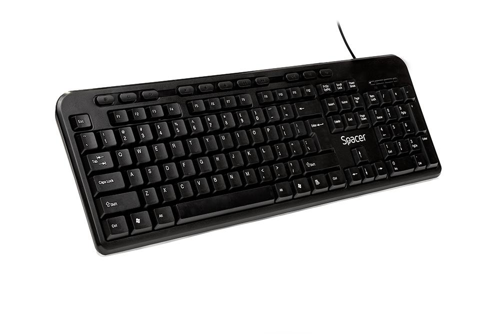 TASTATURA SPACER USB, multimedia, 104 taste + 11 taste multimedia, anti-spill, black, "SPKB-169" 45504123 (timbru verde 0.8 lei) - Image 3